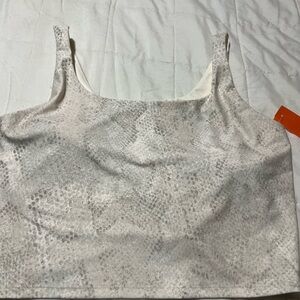 Old Navy Neutral Snake-Print Scoop sports bra style